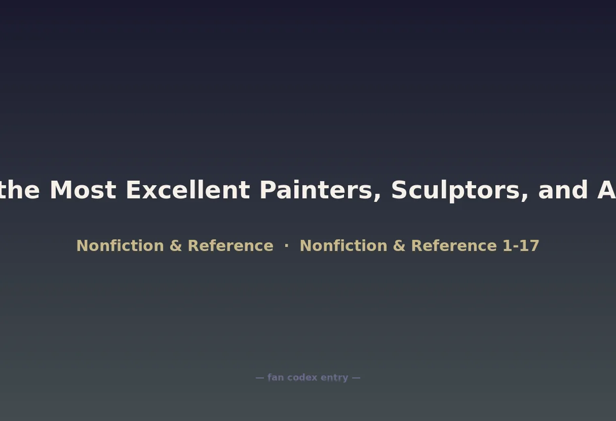 Lives of the Most Excellent Painters, Sculptors, and Architects