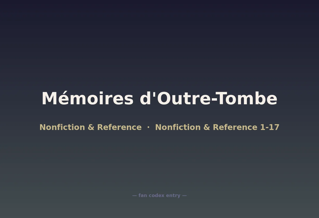 Mémoires d'Outre-Tombe