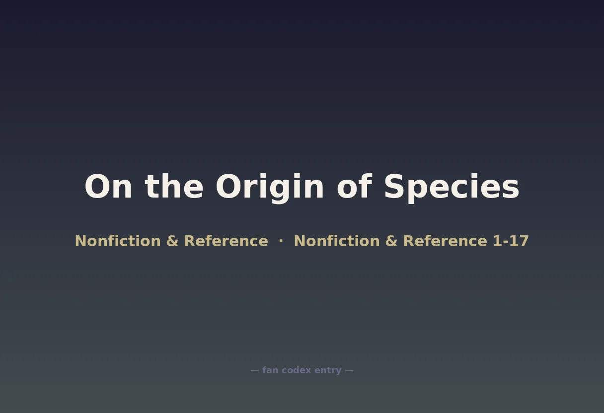On the Origin of Species